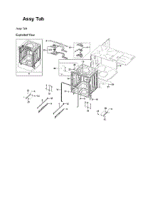 Tub Assy parts for Samsung Dishwasher DW80R9950QN/AA-00 from AppliancePartsPros.com