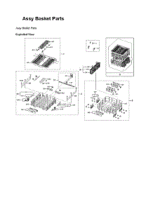 Basket Parts Assy parts for Samsung Dishwasher DW80R9950QN/AA-00 from AppliancePartsPros.com