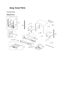 Case Parts Assy parts for Samsung Dishwasher DW80R9950QN/AA-00 from AppliancePartsPros.com