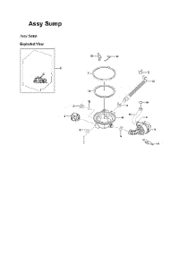 Sump Assy parts for Samsung Dishwasher DW80R9950QN/AA-00 from AppliancePartsPros.com