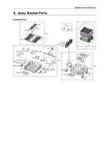 Basket Parts Assy parts for Samsung Dishwasher DW80R9950UG/AA-00 from AppliancePartsPros.com
