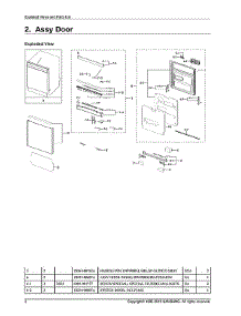 Door Assy parts for Samsung Dishwasher DW80R9950UG/AA-01 from AppliancePartsPros.com