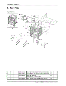 Tub Assy parts for Samsung Dishwasher DW80R9950UG/AA-01 from AppliancePartsPros.com