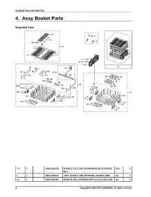 Basket Parts Assy parts for Samsung Dishwasher DW80R9950UG/AA-01 from AppliancePartsPros.com