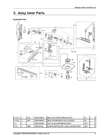 Inner Parts Assy parts for Samsung Dishwasher DW80R9950UG/AA-01 from AppliancePartsPros.com