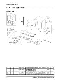 Case Parts Assy parts for Samsung Dishwasher DW80R9950UG/AA-01 from AppliancePartsPros.com