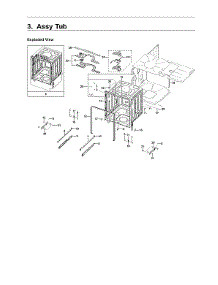 Tub Assy parts for Samsung Dishwasher DW80R9950US/AA-00 from AppliancePartsPros.com