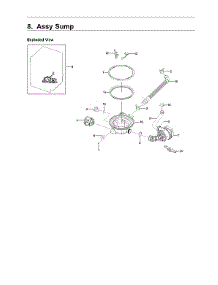 Sump Assy parts for Samsung Dishwasher DW80R9950US/AA-00 from AppliancePartsPros.com
