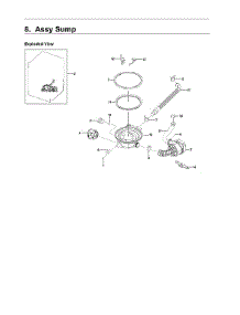 Sump Assy parts for Samsung Dishwasher DW80R9950US/AA-01 from AppliancePartsPros.com