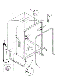 Tub parts for Amana Dishwasher DWA53AB-P1318606W from AppliancePartsPros.com