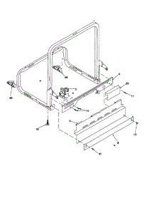 Kickplate parts for Amana Dishwasher DWA53AB-P1318606W from AppliancePartsPros.com