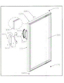 Door Assy parts for Danby Wine & Beverage Cooler DWC450W from AppliancePartsPros.com