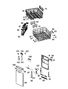 Rack-Door parts for  Dishwasher DWL3025DBWW from AppliancePartsPros.com