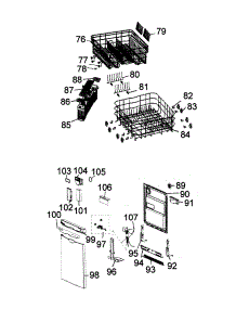 Rack-Door parts for  Dishwasher DWL3025SBSS from AppliancePartsPros.com