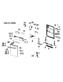 Door parts for  Dishwasher DWL4035DBBB from AppliancePartsPros.com