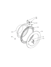 Door Assy parts for Danby Washer DWM5500W from AppliancePartsPros.com