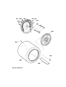 Drum parts for Ge Dryer DWSR483EB2CC from AppliancePartsPros.com