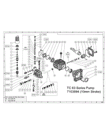 Tc 63 Series Pump parts for Dewalt Gas Pressure Washer DXPW3835 from AppliancePartsPros.com
