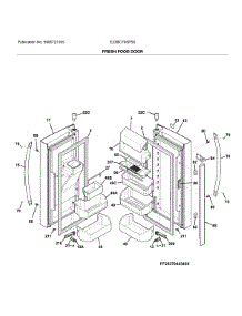 Fresh Food Doors parts for Electrolux Bottom-Mount Refrigerator E23BC79SPS5 from AppliancePartsPros.com