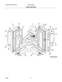 Fresh Food Door parts for Electrolux Bottom-Mount Refrigerator E23BC79SPS6 from AppliancePartsPros.com