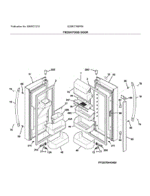 Fresh Food Doors parts for Electrolux Bottom-Mount Refrigerator E23BC79SPS6 from AppliancePartsPros.com