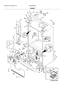 Cabinet parts for Electrolux Bottom-Mount Refrigerator E23BC79SPS6 from AppliancePartsPros.com