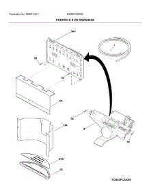 Dispenser parts for Electrolux Bottom-Mount Refrigerator E23BC79SPS6 from AppliancePartsPros.com