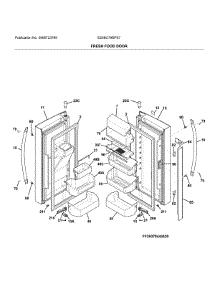 Fresh Food Door parts for Electrolux Bottom-Mount Refrigerator E23BC79SPS7 from AppliancePartsPros.com