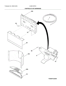 Dispenser parts for Electrolux Bottom-Mount Refrigerator E23BC79SPS7 from AppliancePartsPros.com
