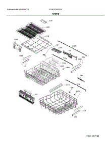 Racks parts for Electrolux Dishwasher E24ID75SPS3A from AppliancePartsPros.com