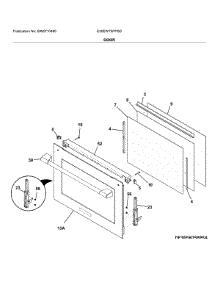 Door parts for Electrolux Electric Wall Oven E30EW75PPSD from AppliancePartsPros.com