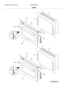 Doors parts for Electrolux Electric Wall Oven E30EW85PPSC from AppliancePartsPros.com