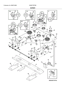 Burner parts for Electrolux Range E36DF76TPSB from AppliancePartsPros.com