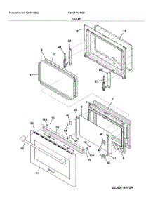 Door parts for Electrolux Range E36DF76TPSB from AppliancePartsPros.com