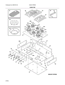 Cook Top parts for Electrolux Gas Cooktop E36GC76PRS5 from AppliancePartsPros.com