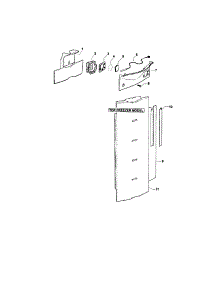 Display Module / Duct Covers parts for  Top-Mount Refrigerator E521TLX-21696A from AppliancePartsPros.com
