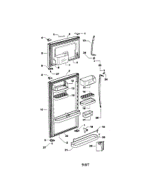 Doors parts for  Top-Mount Refrigerator E521TRX-21695A from AppliancePartsPros.com