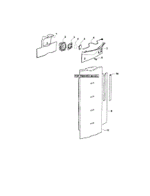 Display Module / Duct Covers parts for  Top-Mount Refrigerator E521TRX-21695A from AppliancePartsPros.com