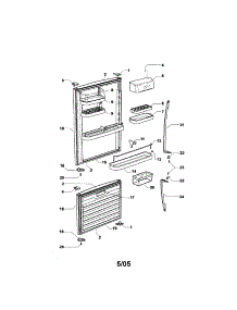 Doors parts for  Bottom-Mount Refrigerator E522 from AppliancePartsPros.com