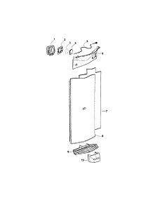 Electronic Module And Duct Covers parts for  Bottom-Mount Refrigerator E522 from AppliancePartsPros.com