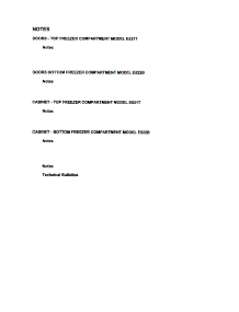 Notes parts for  Bottom-Mount Refrigerator E522 from AppliancePartsPros.com