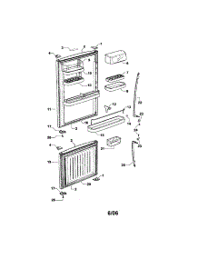 Doors parts for  Bottom-Mount Refrigerator E522A-21639A from AppliancePartsPros.com