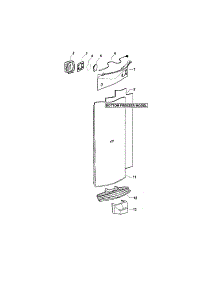 Display Module / Duct Covers parts for  Bottom-Mount Refrigerator E522A-21639A from AppliancePartsPros.com