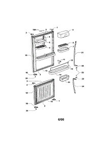 Doors parts for  Bottom-Mount Refrigerator E522A-21767A from AppliancePartsPros.com