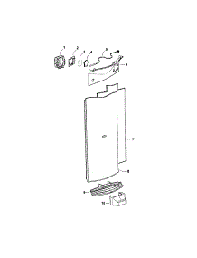 Electronic Module / Duct Covers parts for  Bottom-Mount Refrigerator E522A-21767A from AppliancePartsPros.com