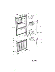 Doors parts for  Bottom-Mount Refrigerator E522A-21768A from AppliancePartsPros.com