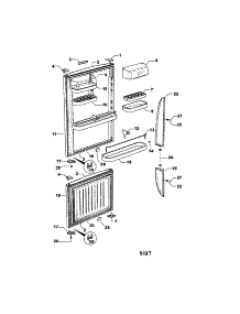 Doors parts for  Bottom-Mount Refrigerator E522BLT-21926D from AppliancePartsPros.com