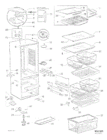 Cabinet Assy parts for  Bottom-Mount Refrigerator E522BLXFDU-23218A from AppliancePartsPros.com