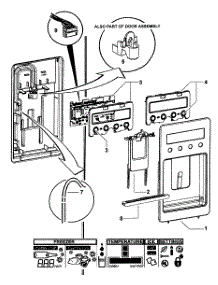 Water Dispenser parts for  Bottom-Mount Refrigerator E522BLXU-22273A from AppliancePartsPros.com