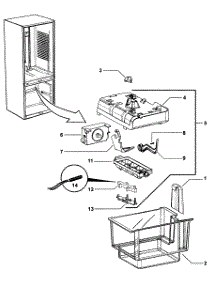 Ice Maker parts for  Bottom-Mount Refrigerator E522BLXU-22273A from AppliancePartsPros.com